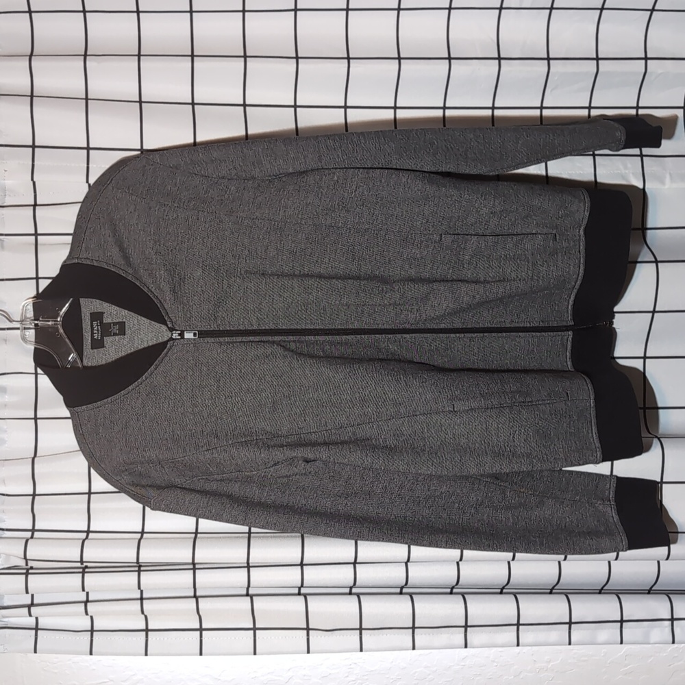 Alfani Mens Gray Zip Jacket L